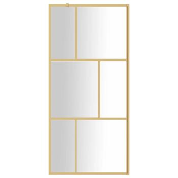 Duschwand für Begehbare Dusche mit ESG Klarglas Golden 90x195cm