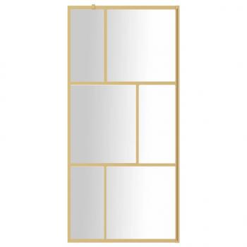 Duschwand für Begehbare Dusche mit ESG Klarglas Golden 90x195cm