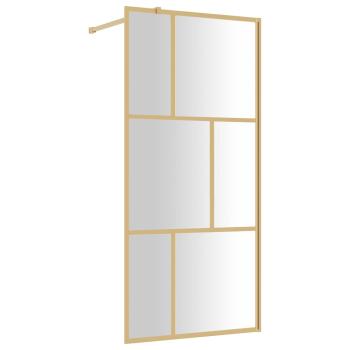 Duschwand für Begehbare Dusche mit ESG Klarglas Golden 80x195cm