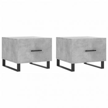 Couchtische 2 Stk. Betongrau 50x50x40 cm Holzwerkstoff