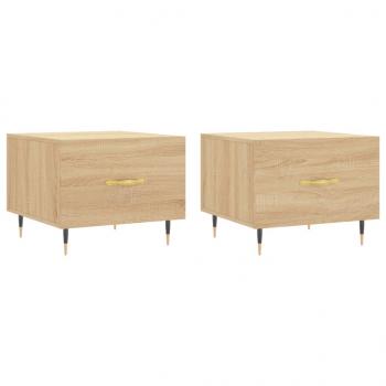 Couchtische 2 Stk. Sonoma-Eiche 50x50x40 cm Holzwerkstoff