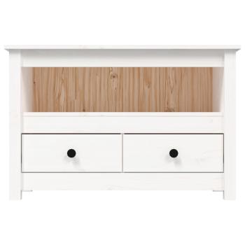TV-Schrank Weiß 79x35x52 cm Massivholz Kiefer