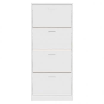 Schuhschrank Weiß 63x24x147 cm Holzwerkstoff