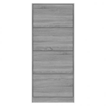 Schuhschrank Grau Sonoma 63x24x147 cm Holzwerkstoff