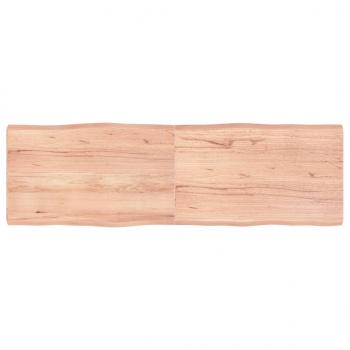Tischplatte 160x50x(2-6) cm Massivholz Behandelt Baumkante