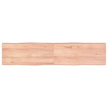 ARDEBO.de - Tischplatte 180x40x(2-6) cm Massivholz Behandelt Baumkante