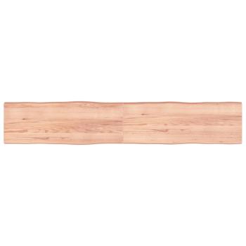 ARDEBO.de - Tischplatte 220x40x(2-6) cm Massivholz Behandelt Baumkante