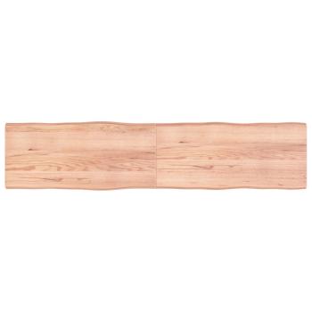 ARDEBO.de - Tischplatte 220x50x(2-4) cm Massivholz Behandelt Baumkante