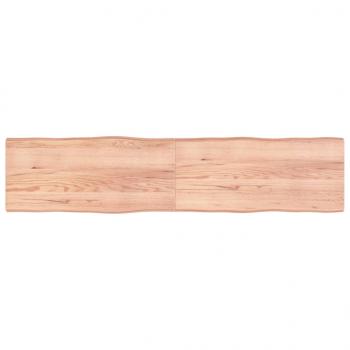 Tischplatte 220x50x(2-6) cm Massivholz Behandelt Baumkante