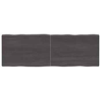 ARDEBO.de - Tischplatte 120x40x(2-4) cm Massivholz Behandelt Baumkante