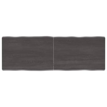 ARDEBO.de - Tischplatte 120x40x(2-6) cm Massivholz Behandelt Baumkante