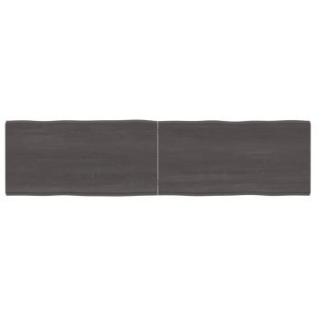 ARDEBO.de - Tischplatte 160x40x(2-4) cm Massivholz Behandelt Baumkante