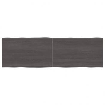 Tischplatte 200x60x(2-6) cm Massivholz Behandelt Baumkante