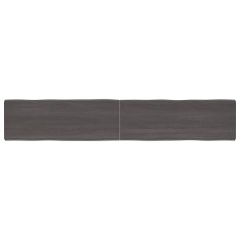 ARDEBO.de - Tischplatte 220x40x(2-4) cm Massivholz Behandelt Baumkante