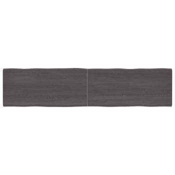 ARDEBO.de - Tischplatte 220x50x(2-6) cm Massivholz Behandelt Baumkante