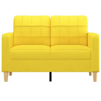 2-Sitzer-Sofa Hellgelb 120 cm Stoff