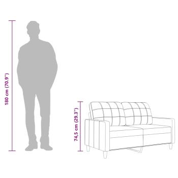 2-Sitzer-Sofa Taupe 120 cm Stoff