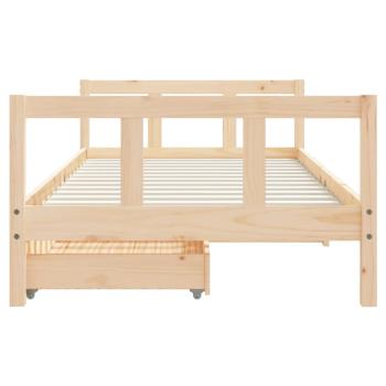 ARDEBO.de - Kinderbett mit Schubladen 90x190 cm Massivholz Kiefer 