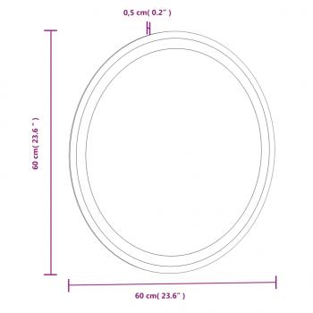 LED-Badspiegel 60 cm Rund