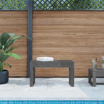 ARDEBO.de - Gartenbank Grau 80x38x45 cm Massivholz Kiefer