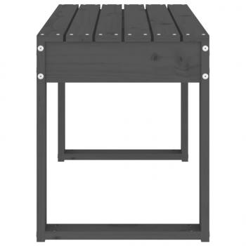 Gartenbank Grau 80x38x45 cm Massivholz Kiefer