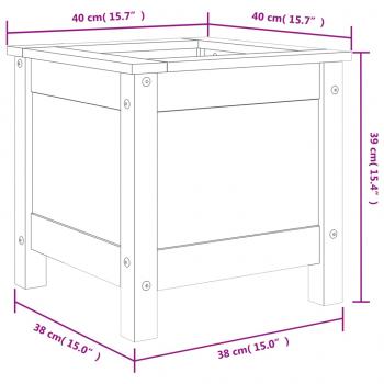 Pflanzkübel 40x40x39 cm Massivholz Douglasie