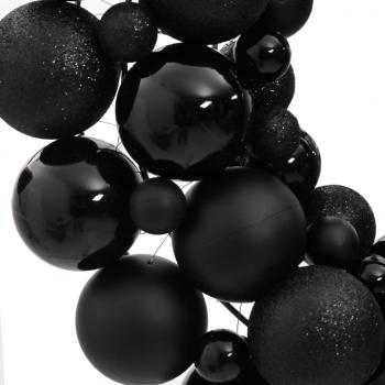 ARDEBO.de - Weihnachtskranz Schwarz 45 cm Polystyrol