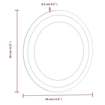 LED-Badspiegel 30 cm Rund