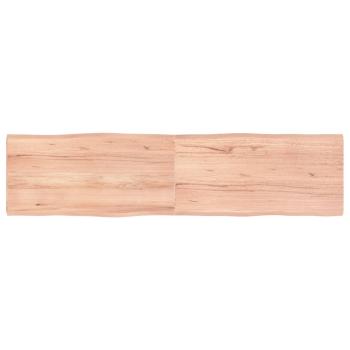 ARDEBO.de - Tischplatte 160x40x(2-4) cm Massivholz Behandelt Baumkante