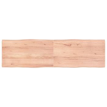 ARDEBO.de - Tischplatte 180x50x(2-4) cm Massivholz Behandelt Baumkante