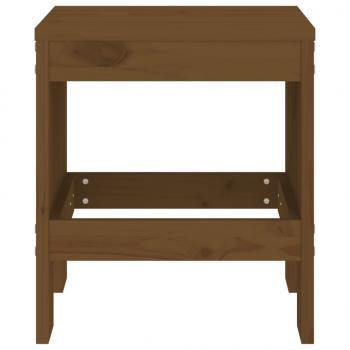 Gartenhocker 2 Stk. Honigbraun 40x36x45 cm Massivholz Kiefer
