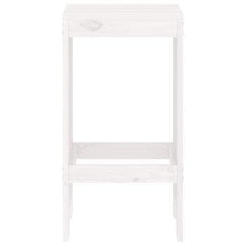 Barhocker 2 Stk. Weiß 40x36x75 cm Massivholz Kiefer