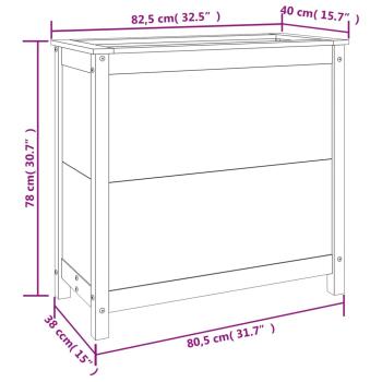 Pflanzkübel Honigbraun 82,5x40x78 cm Massivholz Kiefer