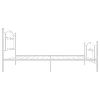 Bettgestell mit Kopf- und Fußteil Metall Weiß 80x200 cm