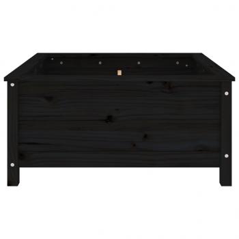 Pflanzkübel Schwarz 82,5x82,5x39 cm Massivholz Kiefer