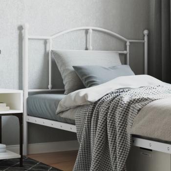 ARDEBO.de - Kopfteil Metall Weiß 107 cm