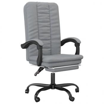 Bürostuhl mit Liegefunktion Hellgrau Stoff