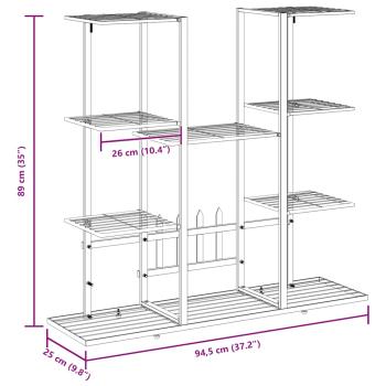 Blumenständer 94,5x25x89 cm Weiß Eisen