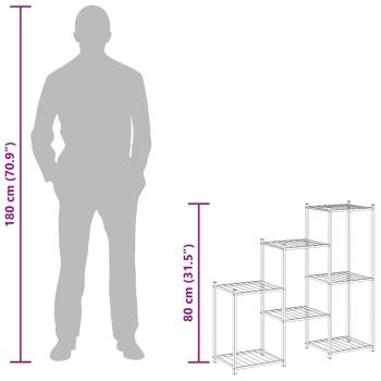 Blumenständer 83x25x80 cm Schwarz Eisen