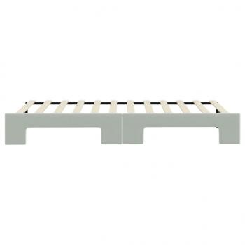 Tagesbett Ausziehbar Hellgrau 80x200 cm Samt