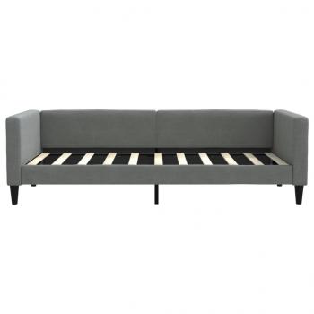 Tagesbett mit Matratze Dunkelgrau 90x190 cm Stoff