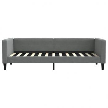 Tagesbett Ausziehbar mit Schubladen Dunkelgrau 80x200 cm Stoff