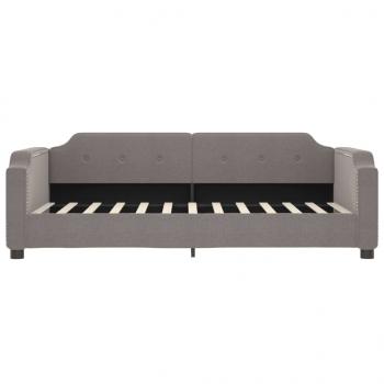Tagesbett Ausziehbar Taupe 100x200 cm Stoff