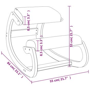 Kniestuhl Schwarz 55x84x55 cm Birkensperrholz