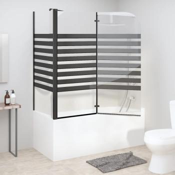 Duschabtrennung 120x68x130 cm Hartglas Gestreift