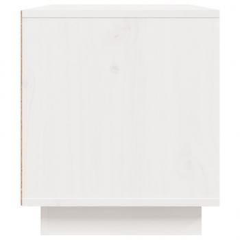 TV-Schrank Weiß 80x35x40,5 cm Massivholz Kiefer