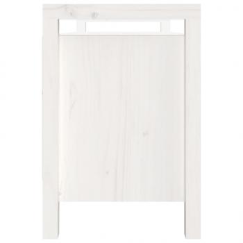 Flurbank Weiß 110x40x60 cm Massivholz Kiefer