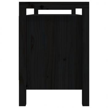 Flurbank Schwarz 110x40x60 cm Massivholz Kiefer