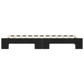 Tagesbett Ausziehbar Schwarz 80x200 cm Samt