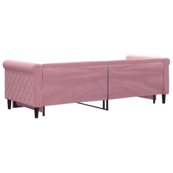 Tagesbett Ausziehbar Rosa 80x200 cm Samt